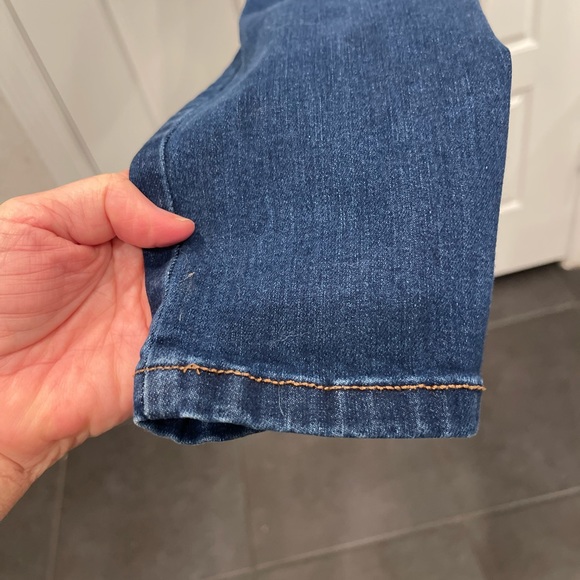 Wax Denim Jeans Overalls Woman’s Dark Blue Wash Size: Medium Preloved - Picture 9 of 12